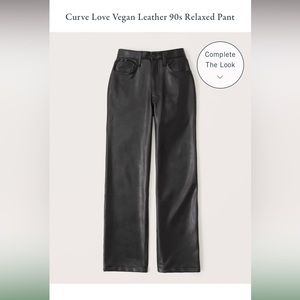 Curve Love Vegan Leather 90s Relaxed Pant